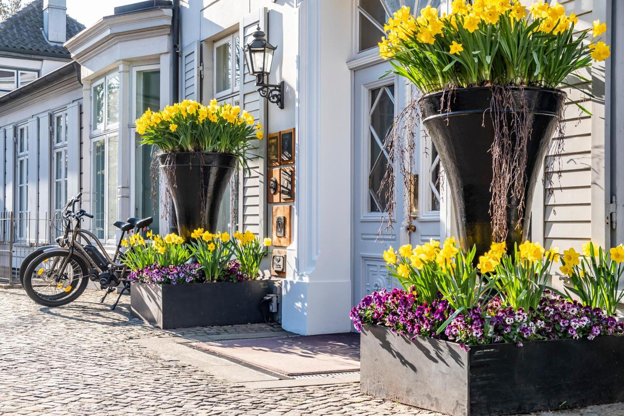 Hotel Louis C. Jacob Hamburg Bagian luar foto Flower containers